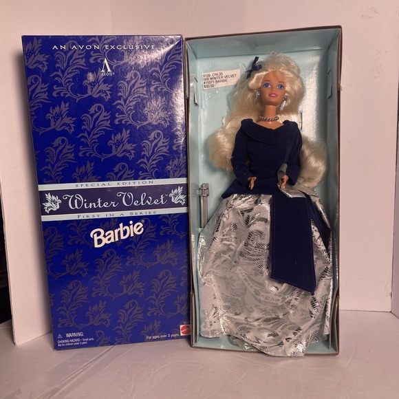 Mattel 1995 Special Edition Avon Winter Velvet Barbie Doll #15571 - Picture 1 of 5